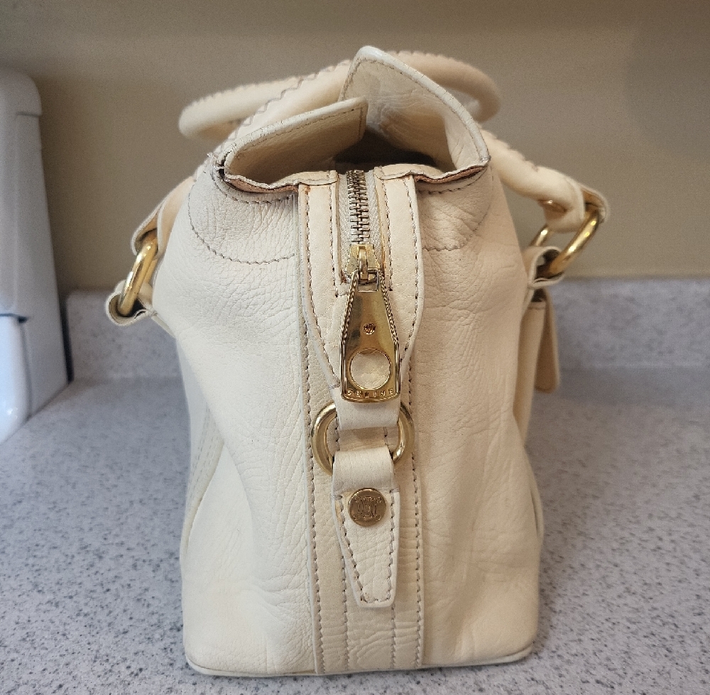 Celine GASO/36 Cream Manila Leather Bag/Tote With Dust Bag - Picture 5 of 11